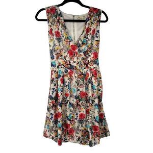 Yumi Floral Fit‎ and Flare Sleeveless Mini Dress
